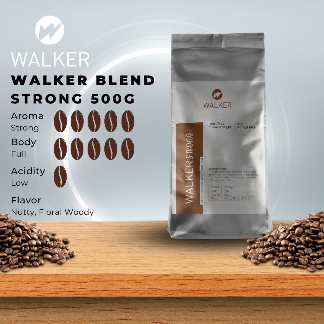 Walker Coffee 500gram Strong (Continental) Honshitsu